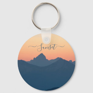 Berg während der goldenen Stunden Schlüsselanhänge Schlüsselanhänger