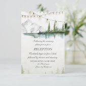 Berg, Wald, See, Empfang von Lichtungen Einladung (Stehend Vorderseite)