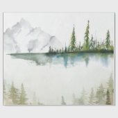 Berg, Wald, See Geschenkpapier (Flach)