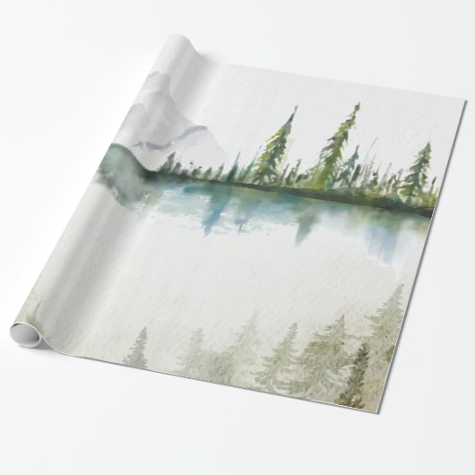 Berg, Wald, See Geschenkpapier (Ungerollt)