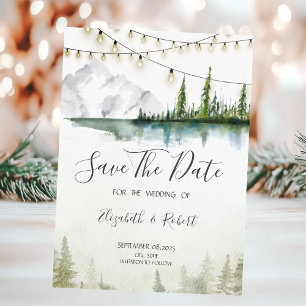 Berg, Wald, See, Lichter Chic Save the Date