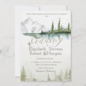 Berg, Wald, See, Lichter mit String Einladung (Vorderseite)