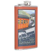 Berg Washington, neue HampshireCog Eisenbahn Flachmann (Rechts)