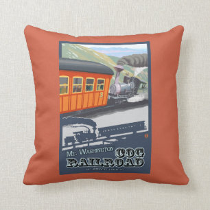 Berg Washington, neue HampshireCog Eisenbahn Kissen