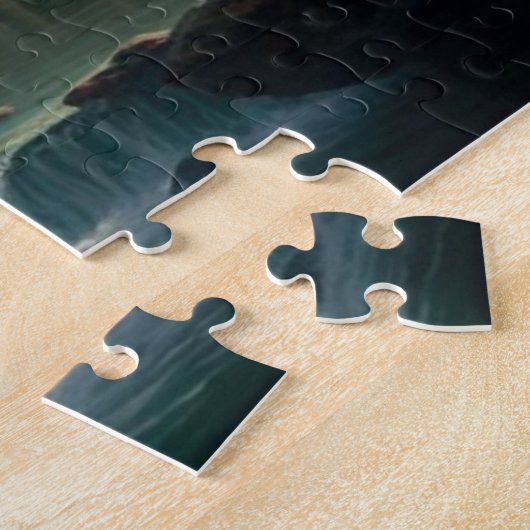 Berg, Wasserfall, See, Landschaftlich Puzzle (Seite)