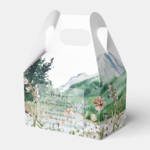 Berg-Wildblume Hochzeitsdankeschön Geschenkschachtel