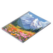 Berg-Wildblumen-Aquarell-Landschaft Notizblock (Linke Seite)