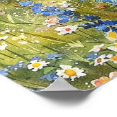 Berg-Wildblumen-Blumen-Hochzeits-Willkommensschild Poster (Ecke)