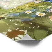 Berg-Wildblumen Hochzeits-Willkommensschild Poster (Ecke)