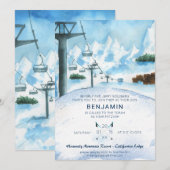 Berg Winter Skifahren Bar Mitzwa (Vorne/Hinten)