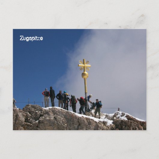 Berg Zugspitze Postkarte (Vorderseite)