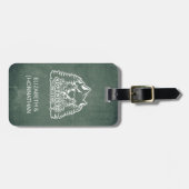 Bergabenteuer beginnt Grüne Halbpension Reisen Gepäckanhänger (Vorderseite horizontal)