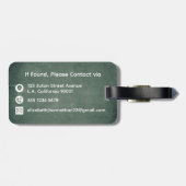 Bergabenteuer beginnt Grüne Halbpension Reisen Gepäckanhänger (Rückseite horizontal)