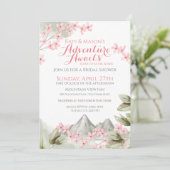 Bergabenteuer Pink Lilac Brautparty Einladung (Stehend Vorderseite)