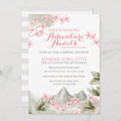 Bergabenteuer Pink Lilac Brautparty Einladung (Vorne/Hinten)