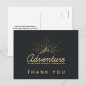 Bergabenteuer Rustikal Danke Postkarte (Vorne/Hinten)
