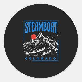 Bergabenteuer Steamboat Springs Colorado Runder Aufkleber