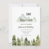 Bergabenteuercamper 1. Geburtstags-Einladung Einladung (Vorderseite)