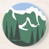 Bergabhang Getränkeuntersetzer (Vorne)