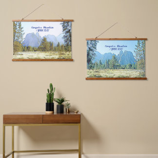 Bergalpen Nature Sky Wood Topped Wall Tapestry Wandteppich Mit Holzrahmen