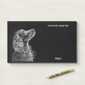 Bergamasco Abstrakt Art Dog Name Post-it Klebezettel (Auf Schreibtisch)