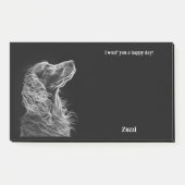 Bergamasco Abstrakt Art Dog Name Post-it Klebezettel (Vorderseite)