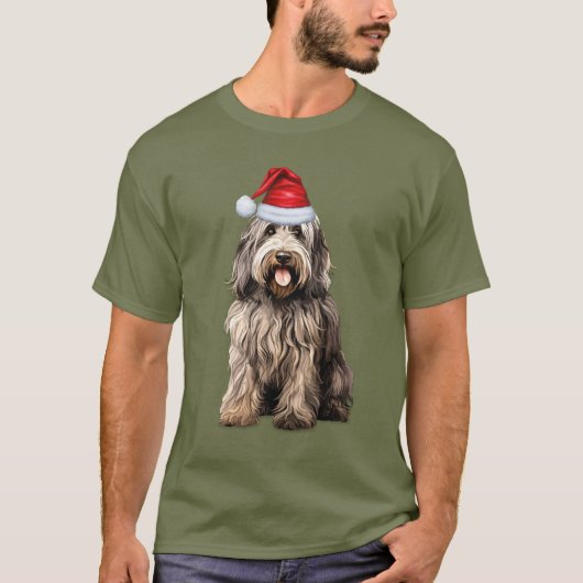 Bergamasco Dog Lover Funny Christmas T-Shirt (Vorderseite)
