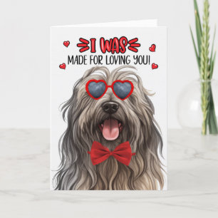 Bergamasco Dog Made for Love You Valentine Feiertagskarte