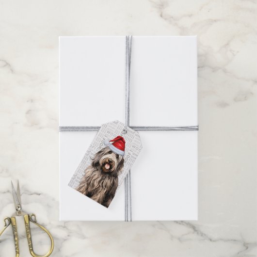 Bergamasco Feiertag Hund Weihnachten Geschenkanhänger (Mit Garn)