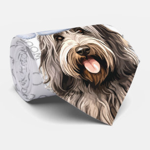 Bergamasco Funny Woof Christmas Dog Lover Krawatte