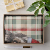 Bergamasco Hund Kariert Weihnachten Seidenpapier (Geschenk)