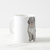 Bergamasco Sheepdog Art Kaffeetasse (Vorderseite Links)