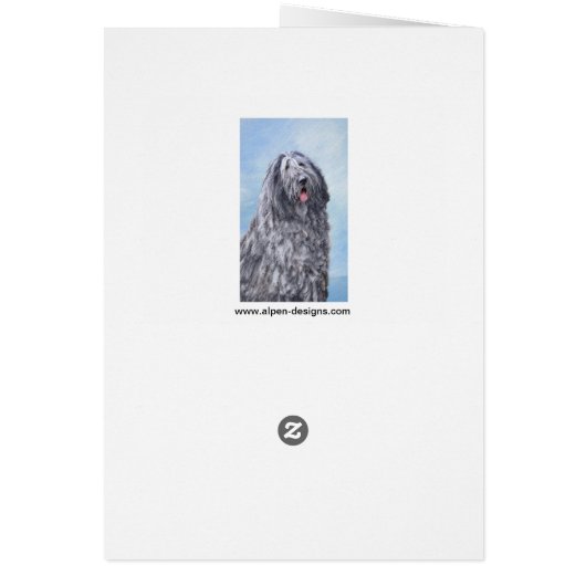 Bergamasco Sheepdog Malerei - Niedlicher Original  (Hinten)