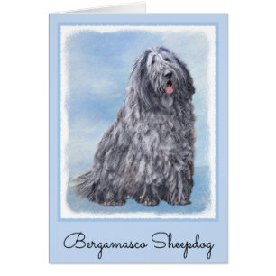 Bergamasco Sheepdog Malerei - Niedlicher Original 
