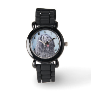 Bergamasco Sheepdog Malerei - Niedlicher Original  Armbanduhr