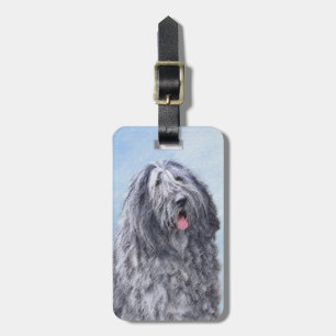 Bergamasco Sheepdog Malerei - Niedlicher Original Gepäckanhänger