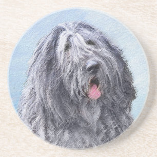 Bergamasco Sheepdog Malerei - Niedlicher Original Getränkeuntersetzer