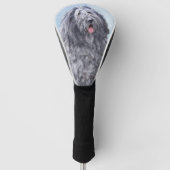 Bergamasco Sheepdog Malerei - Niedlicher Original Golf Headcover (Vorderseite)