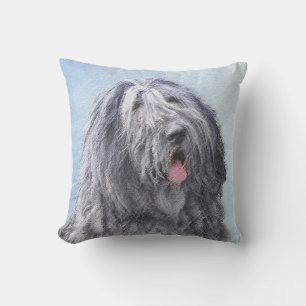 Bergamasco Sheepdog Malerei - Niedlicher Original  Kissen