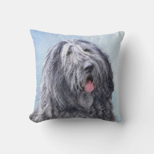 Bergamasco Sheepdog Malerei - Niedlicher Original  Kissen