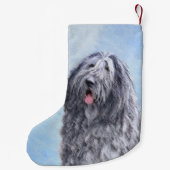 Bergamasco Sheepdog Malerei - Niedlicher Original  Kleiner Weihnachtsstrumpf (Rückseite)