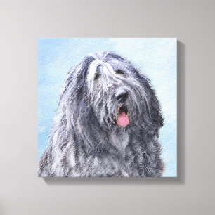 Bergamasco Sheepdog Malerei - Niedlicher Original Leinwanddruck