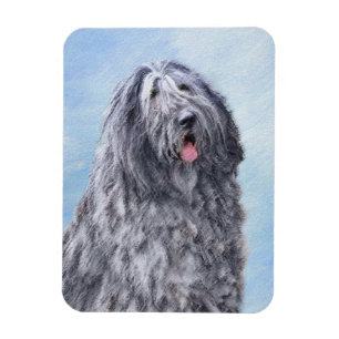 Bergamasco Sheepdog Malerei - Niedlicher Original Magnet
