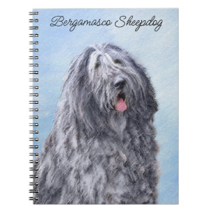 Bergamasco Sheepdog Malerei - Niedlicher Original Notizblock