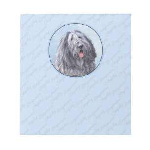 Bergamasco Sheepdog Malerei - Niedlicher Original Notizblock