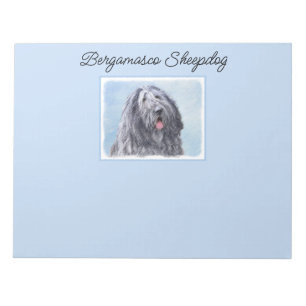 Bergamasco Sheepdog Malerei - Niedlicher Original  Notizblock
