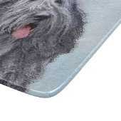 Bergamasco Sheepdog Malerei - Niedlicher Original  Schneidebrett (Ecke)