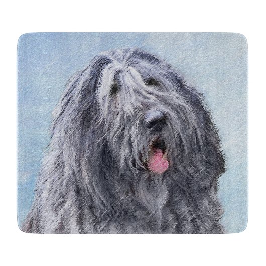 Bergamasco Sheepdog Malerei - Niedlicher Original  Schneidebrett (Vorderseite)