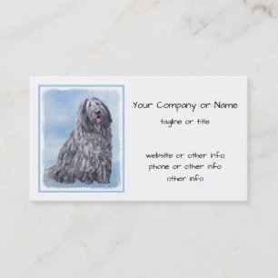 Bergamasco Sheepdog Malerei - Niedlicher Original  Visitenkarte