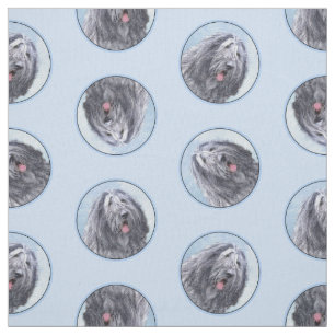Bergamasco Sheepdog Schepherd Malerei Niedlicher H Stoff